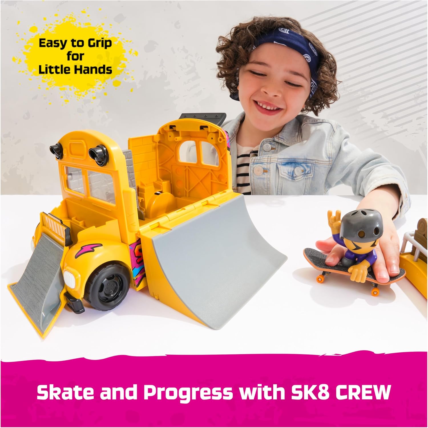 Thumbnail 1 de Tech Deck Sk8 Crew 2-in-1 Skatepark Bus