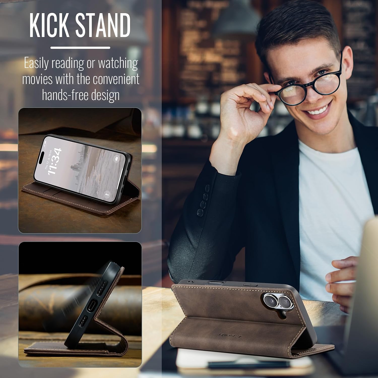 Detalle 1 de Cracedily Wallet Case for iPhone 16