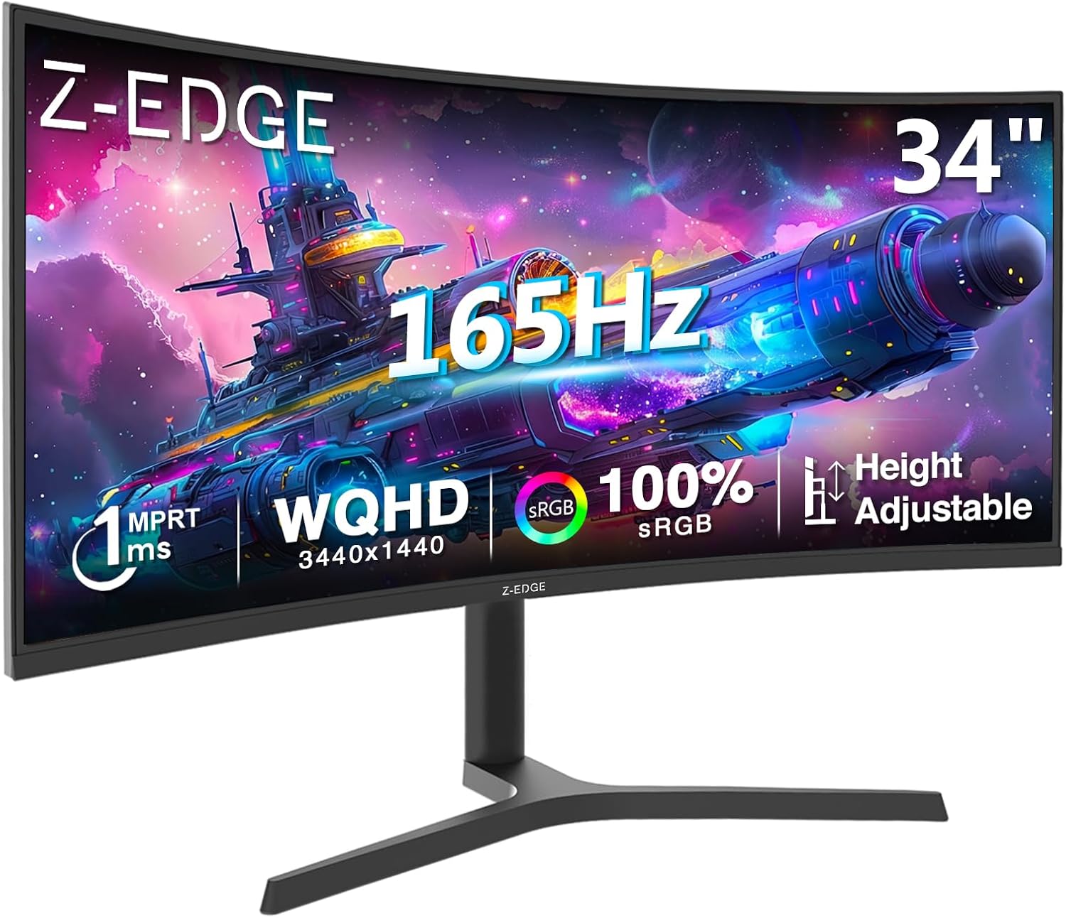 Detalle de Z-Edge 34 Inch Ultrawide Curved Gaming Monitor review