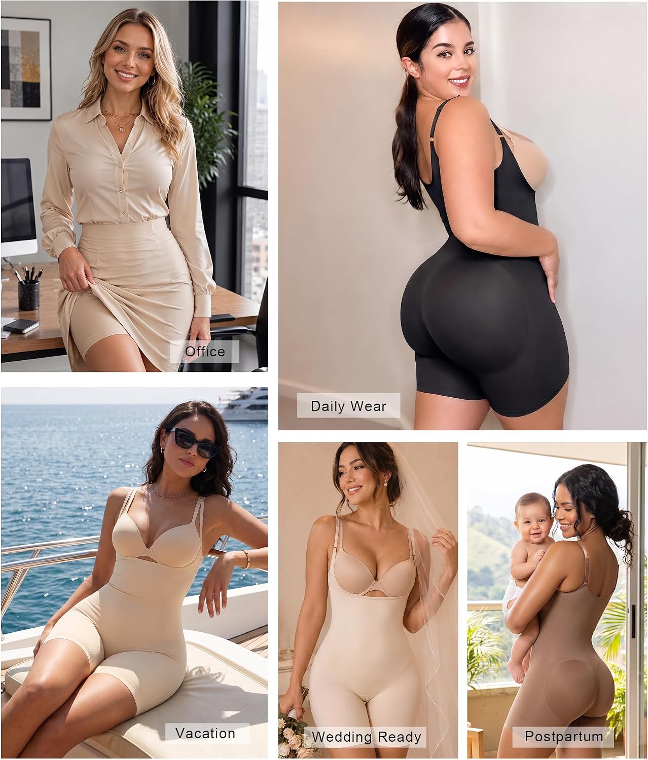 Thumbnail 5 de SHAPERX Open Bust Shapewear Tummy Control Bodysuit
