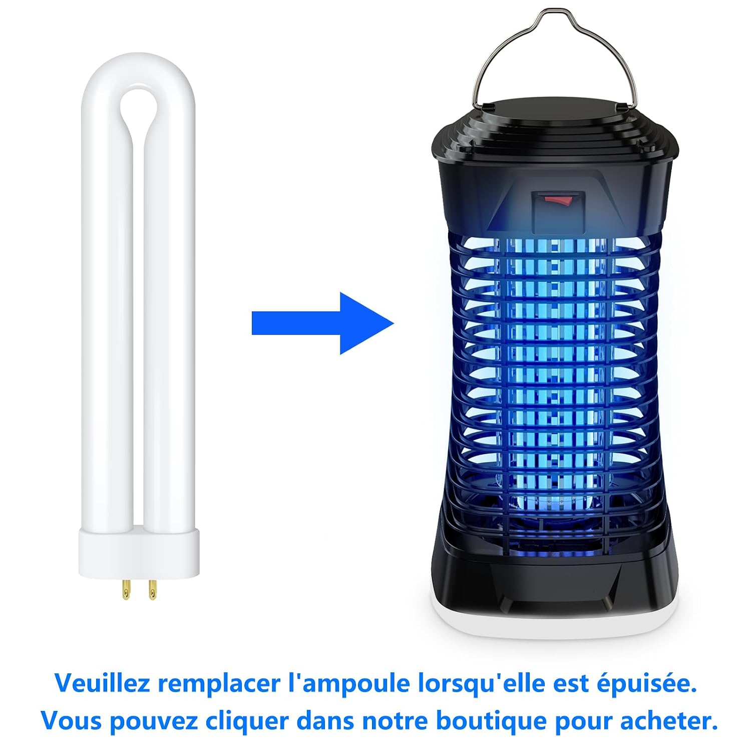 Thumbnail 5 de Loowoko Lampe Anti Moustique 4200V 🪰
