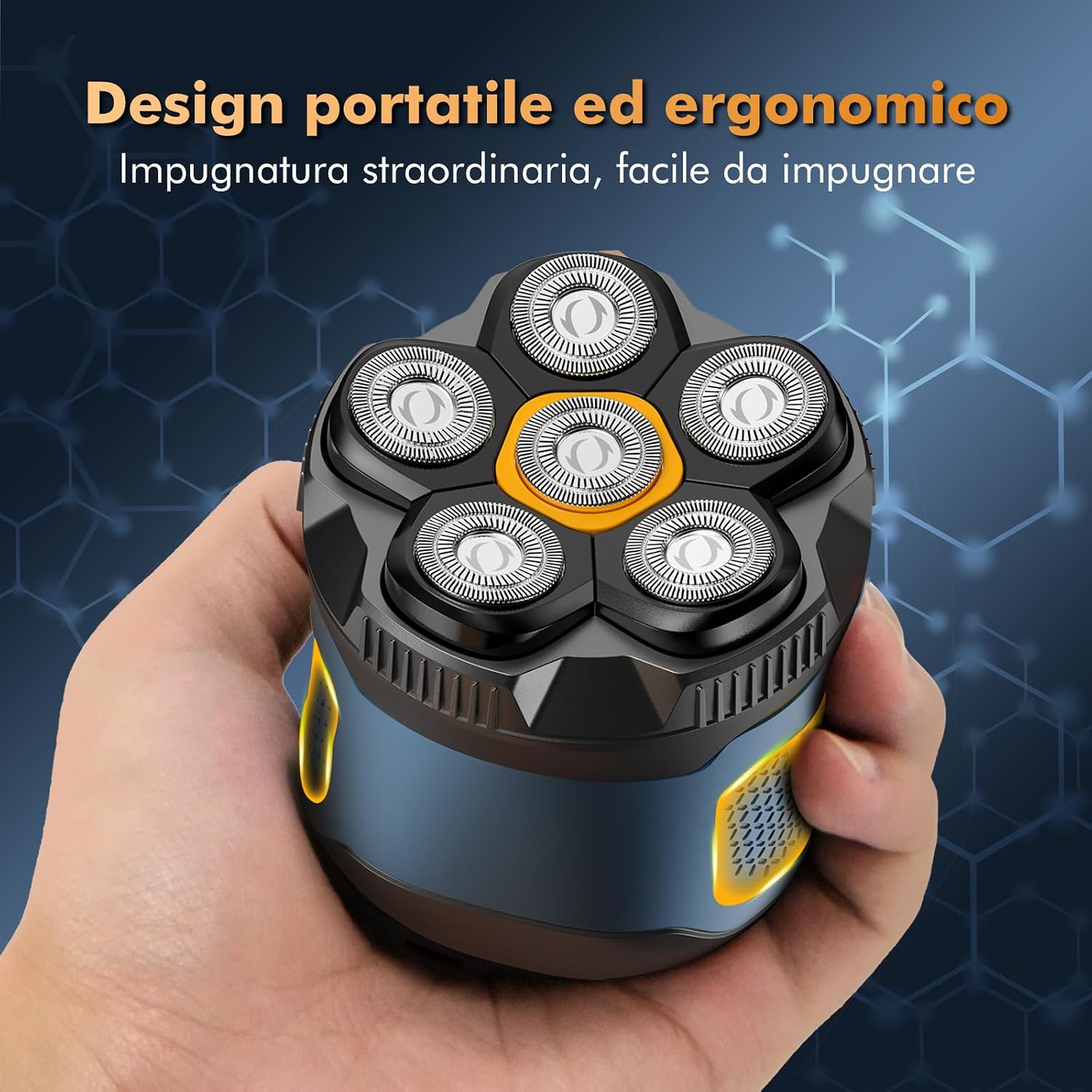 Thumbnail 6 de Singphere Rasoio Elettrico Testa Calva Uomo – 6D, IPX7, Lame Magnetiche e Display LED