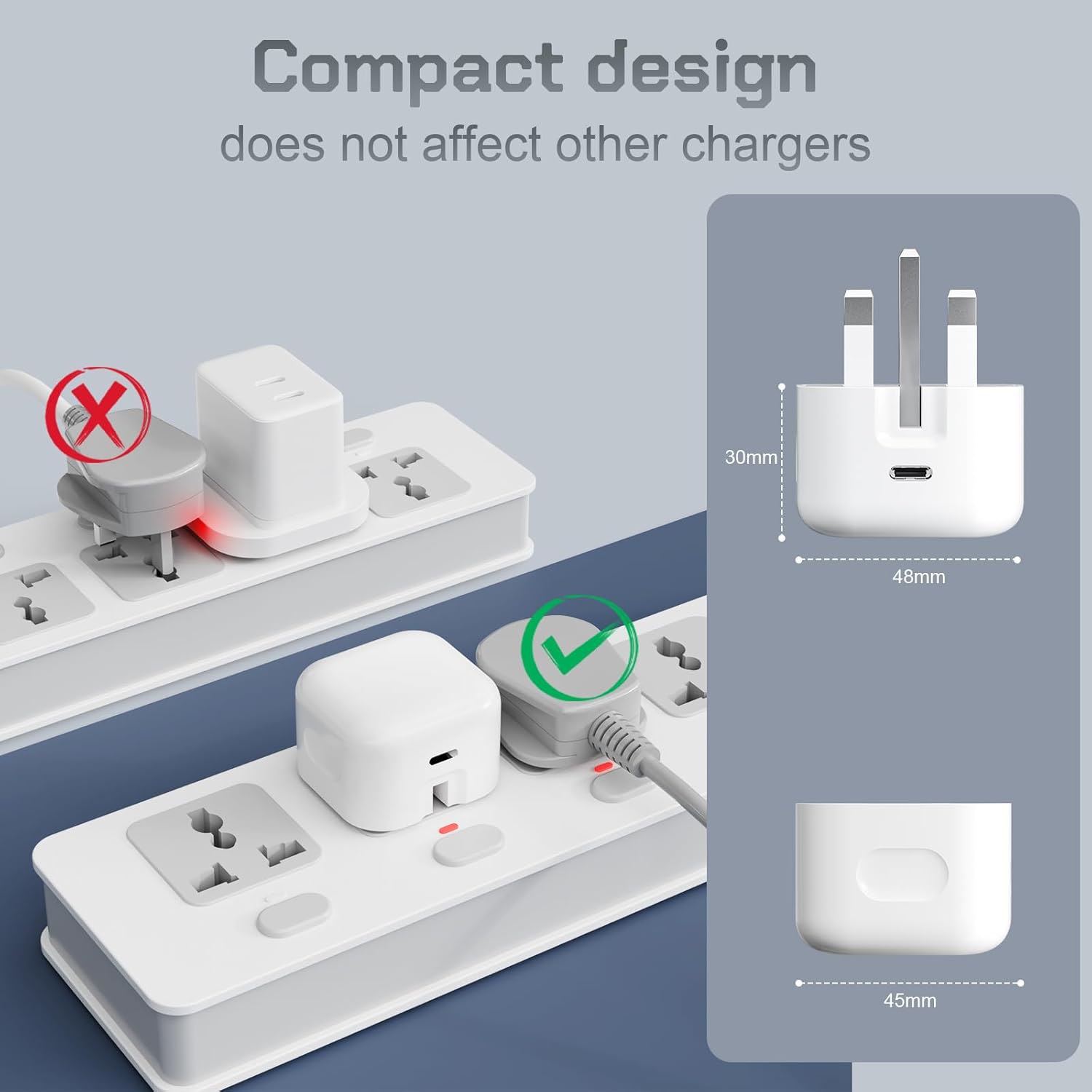 Detalle 2 de for iPhone 17 25W USB‑C Fast Charger 2 Pack