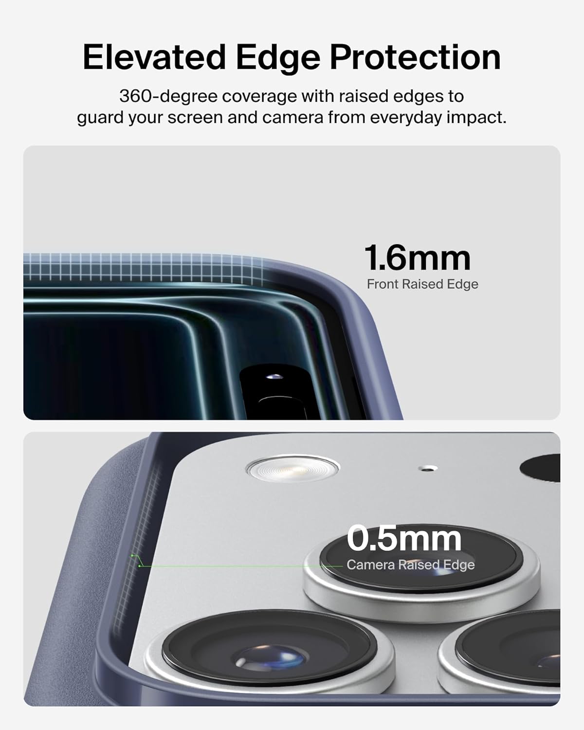 Detalle de Belkin SheerForce Protect MagSafe Case for iPhone 17 Pro — Slim, Transparent, and Shockproof in Blue