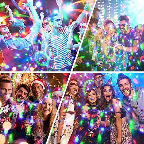 Thumbnail 6 de URAQT Luci Discoteca LED 360° (2 Pezzi) - Musica Attivata, Telecomando e 7 Colori RGBP per Illuminazione Palco