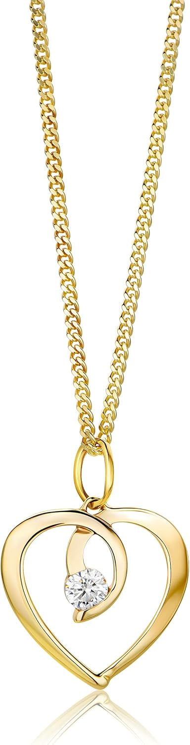 Thumbnail 6 de Orovi Cuore: Ciondolo in Oro 9K bianco e giallo con Zirconia e Catenina in Argento 925 (45 cm)
