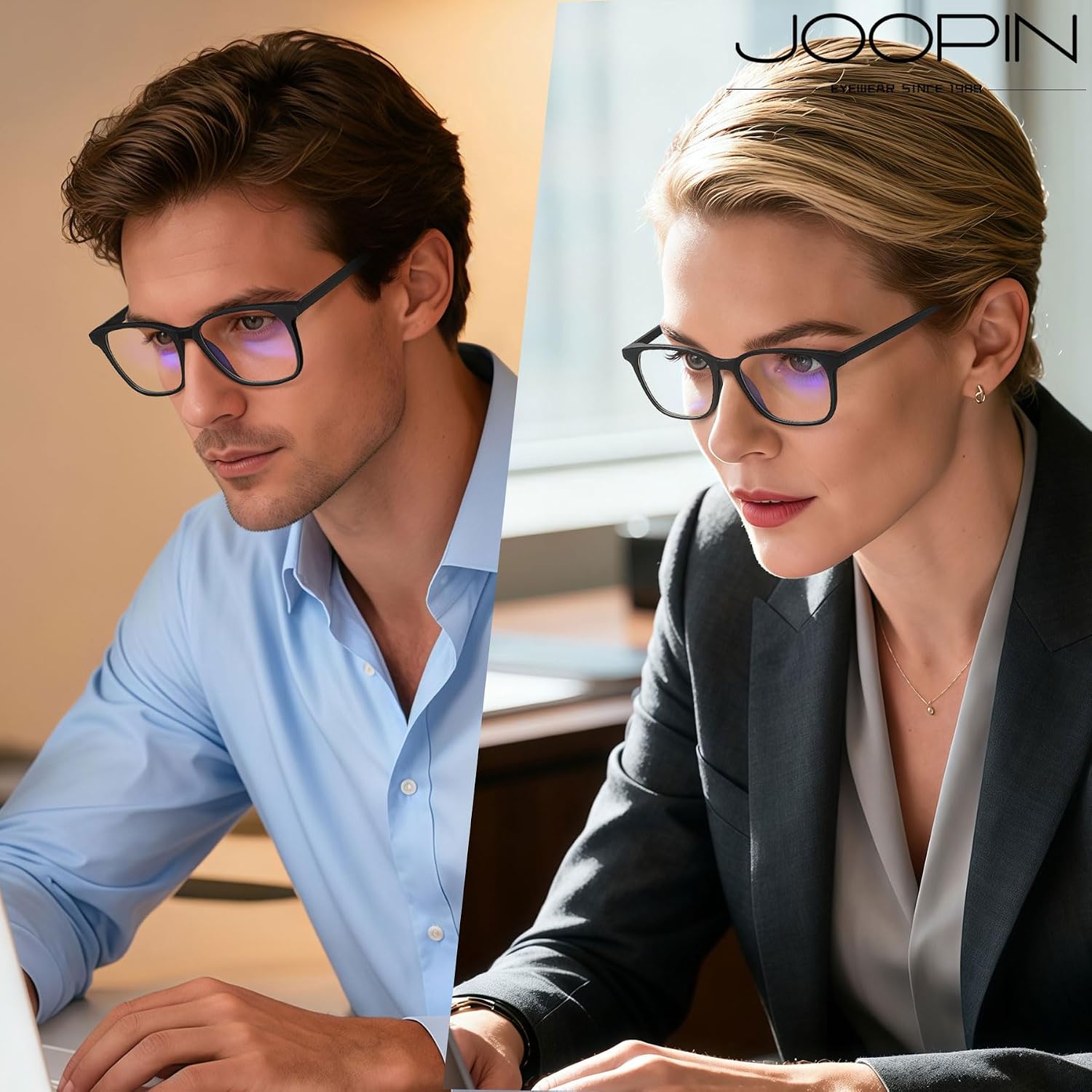 Detalle 2 de Joopin Gafas bloqueo luz azul para ordenador