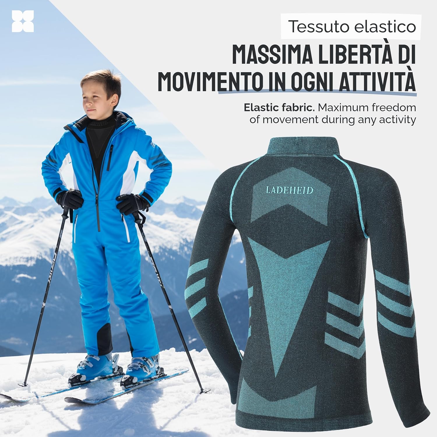 Thumbnail 3 de Ladeheid Maglia Termica Bambino e Bambina a Manica Lunga LAGI007 in microfibra