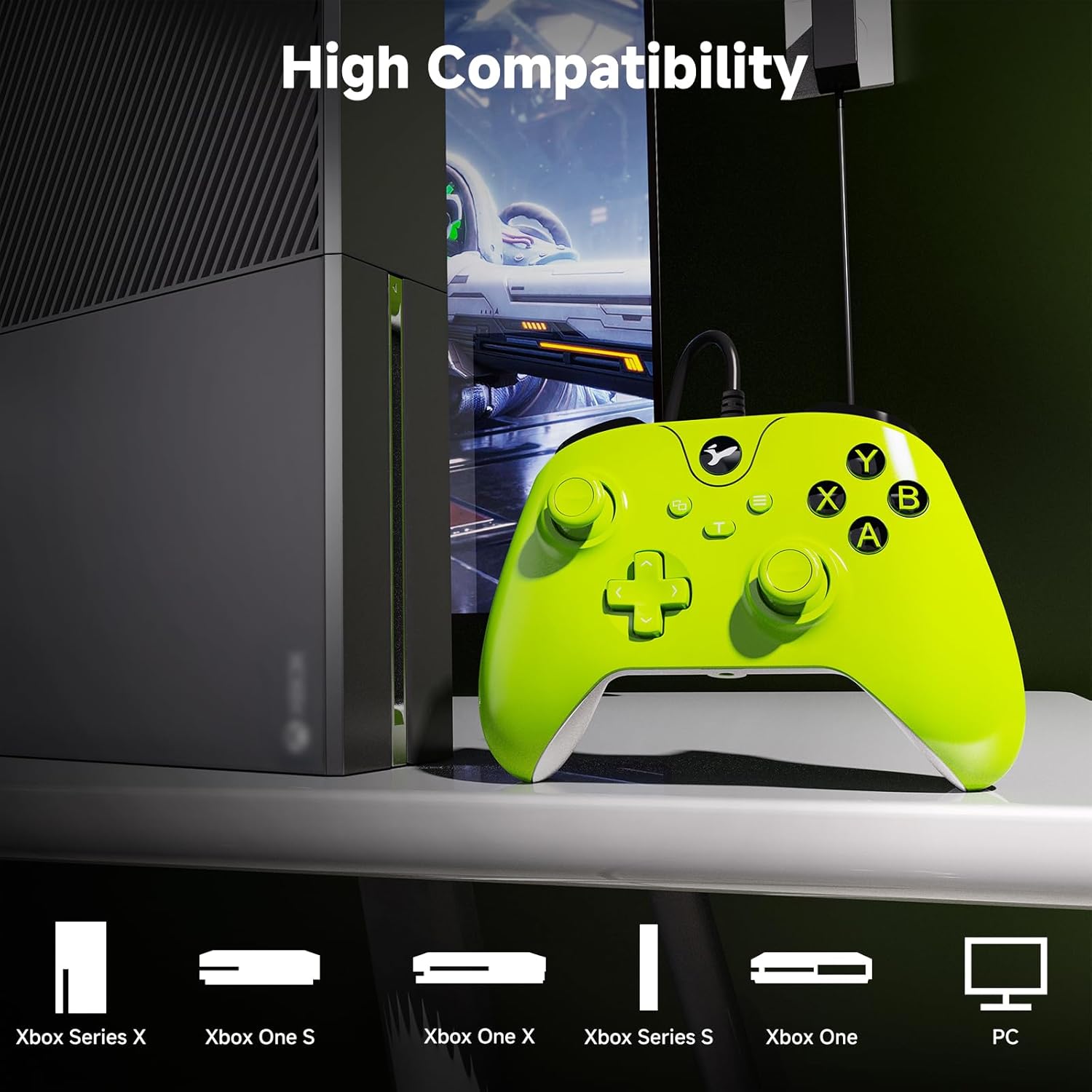Thumbnail 1 de Wired Controller for Xbox One – USB gamepad with 3.5mm jack (Yellow)