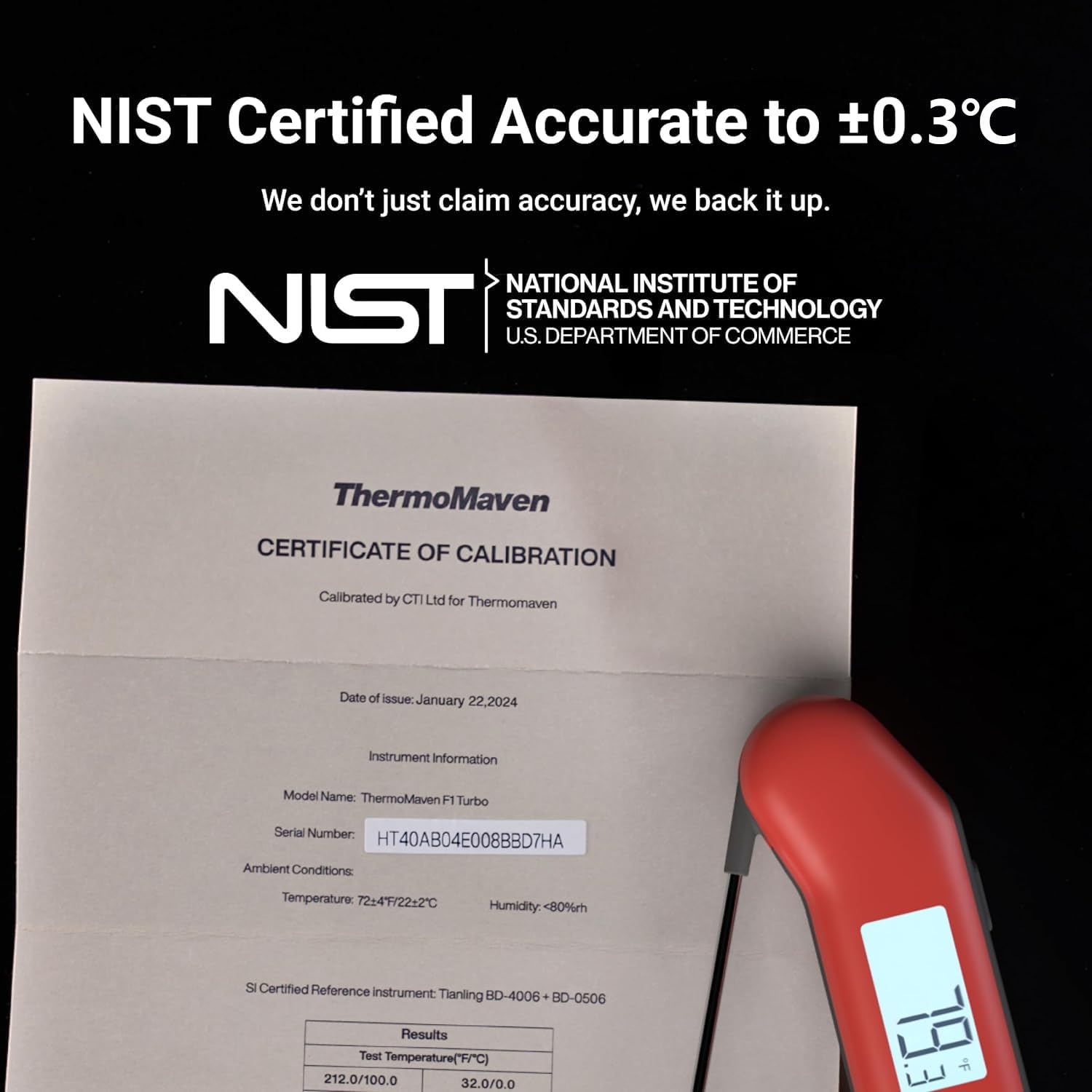 Thumbnail 2 de ThermoMaven F1 Turbo Meat Thermometer – 0.5s instant read, IP67 waterproof, foldable probe