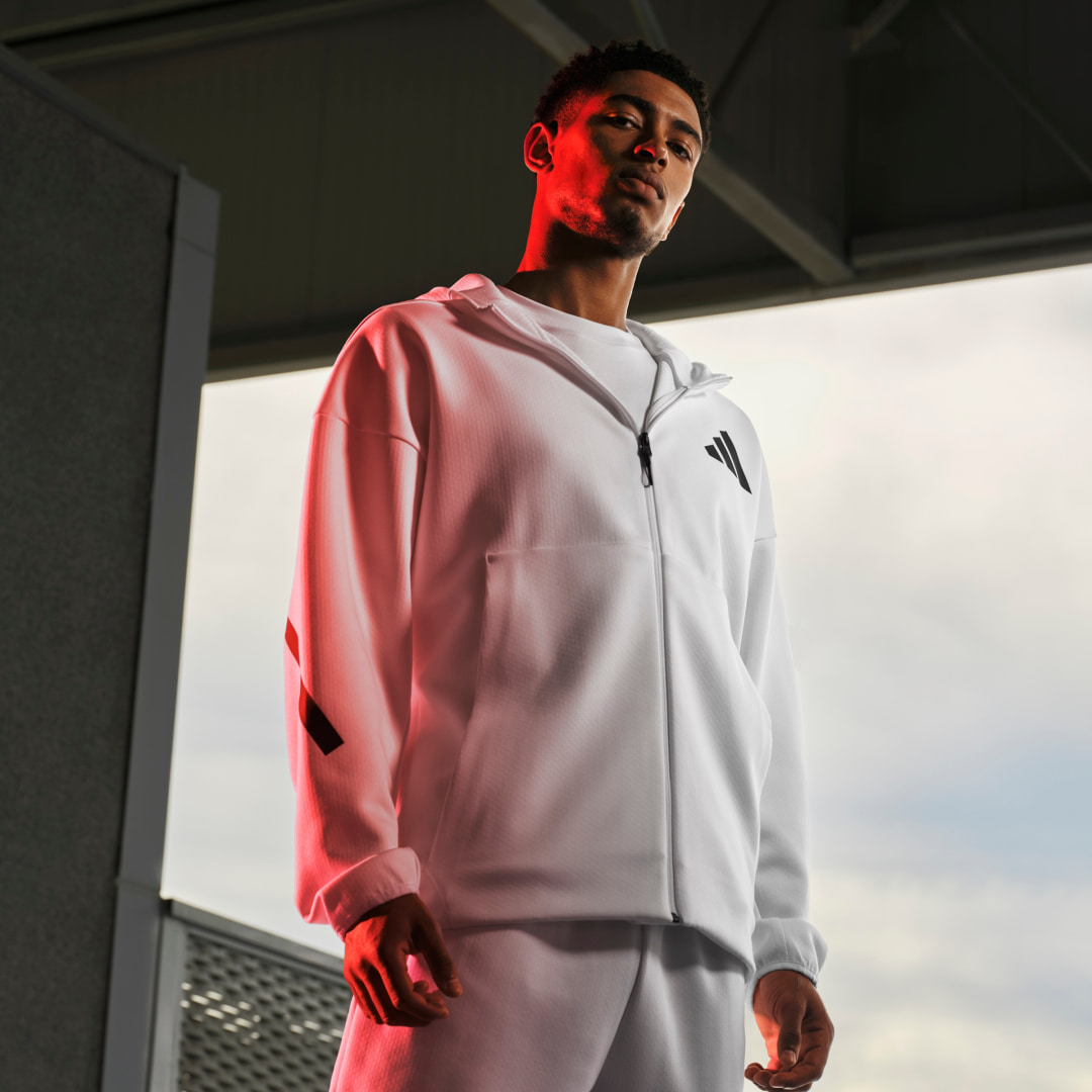 Detalle de Chaqueta con capucha adidas Z.N.E. New - blanca