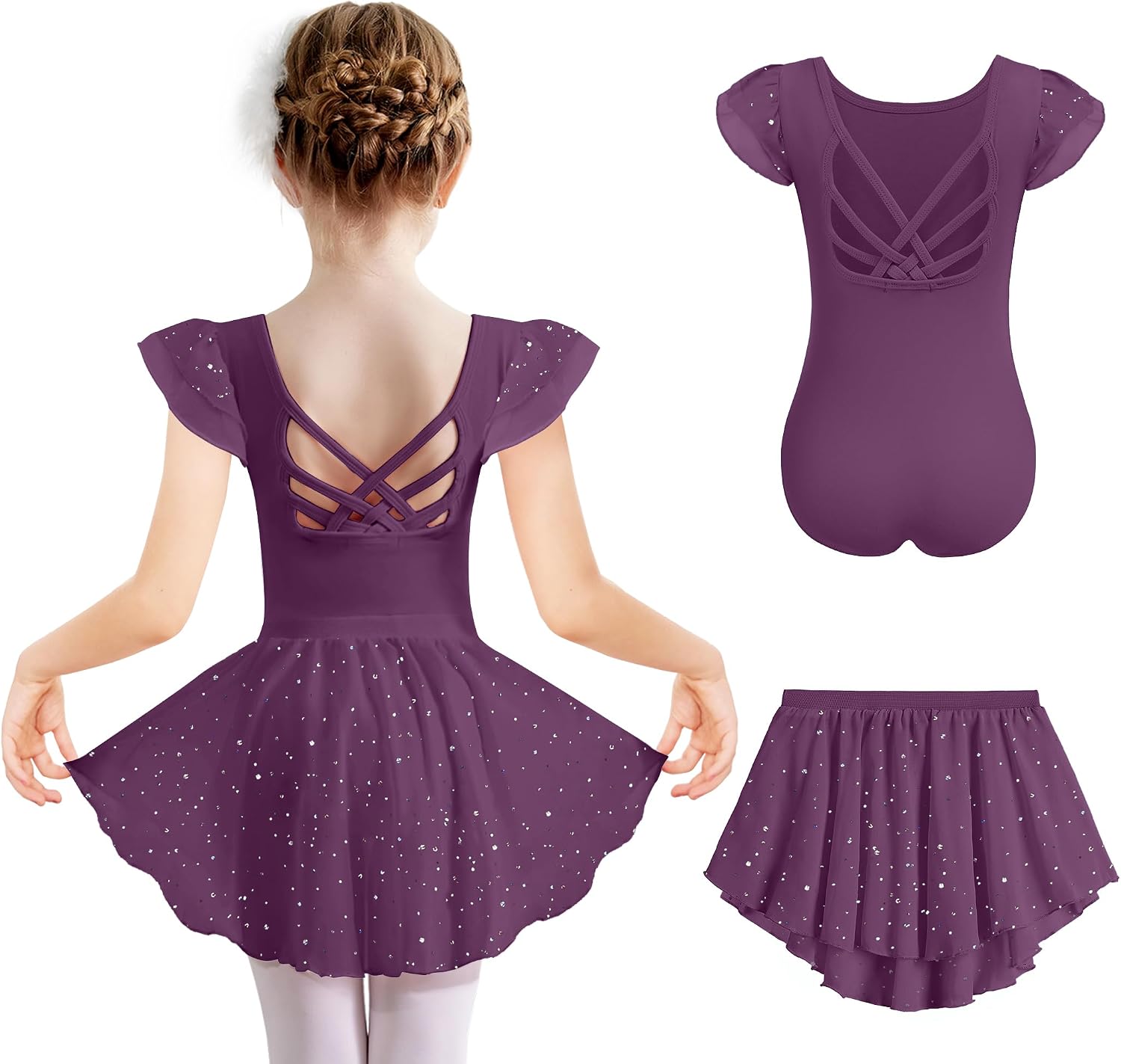 Thumbnail 6 de Arshiner Ragazze Costume da balletto 2 pezzi (2-9 anni) con body e gonna tutu in cotone