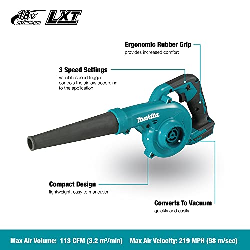 Thumbnail 1 de Makita Akku-Gebläse 18 V (ohne Akku, ohne Ladegerät) – leises, robustes Gebläse