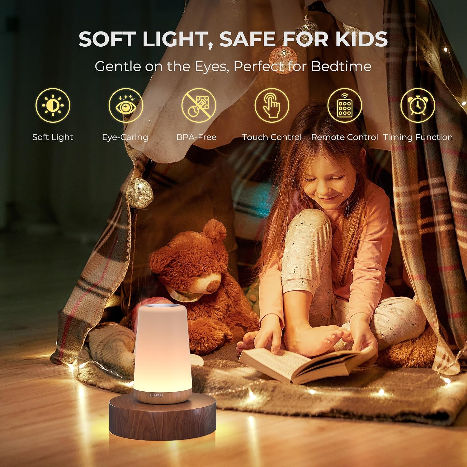 Thumbnail 1 de UPXNBOR Night Light LED Bedside Lamp