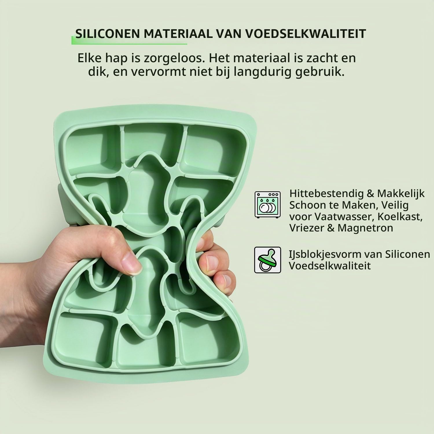 Detalle de Azxb Azxb- Ice Cube Trays ijsblokjesvorm van siliconen, 15 vakjes en stapelbaar