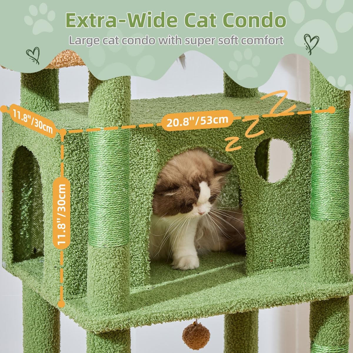 Detalle 2 de Taoqimiao MS034T Rascador para gatos 180 cm