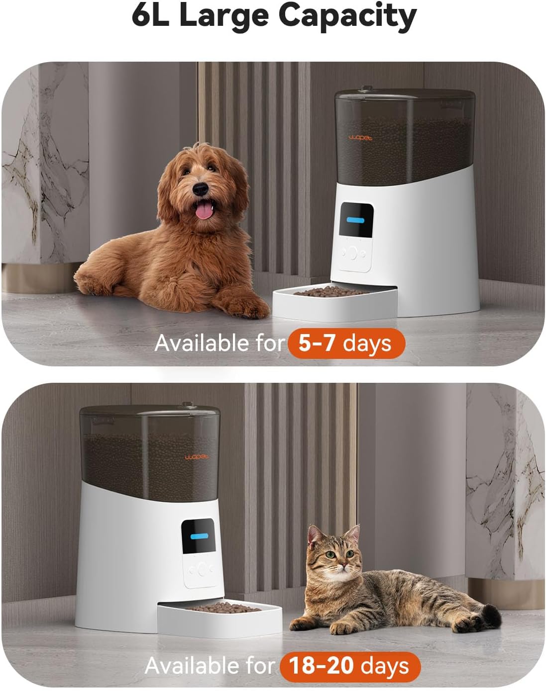 Detalle de WOPET Automatic Pet Feeder 6L