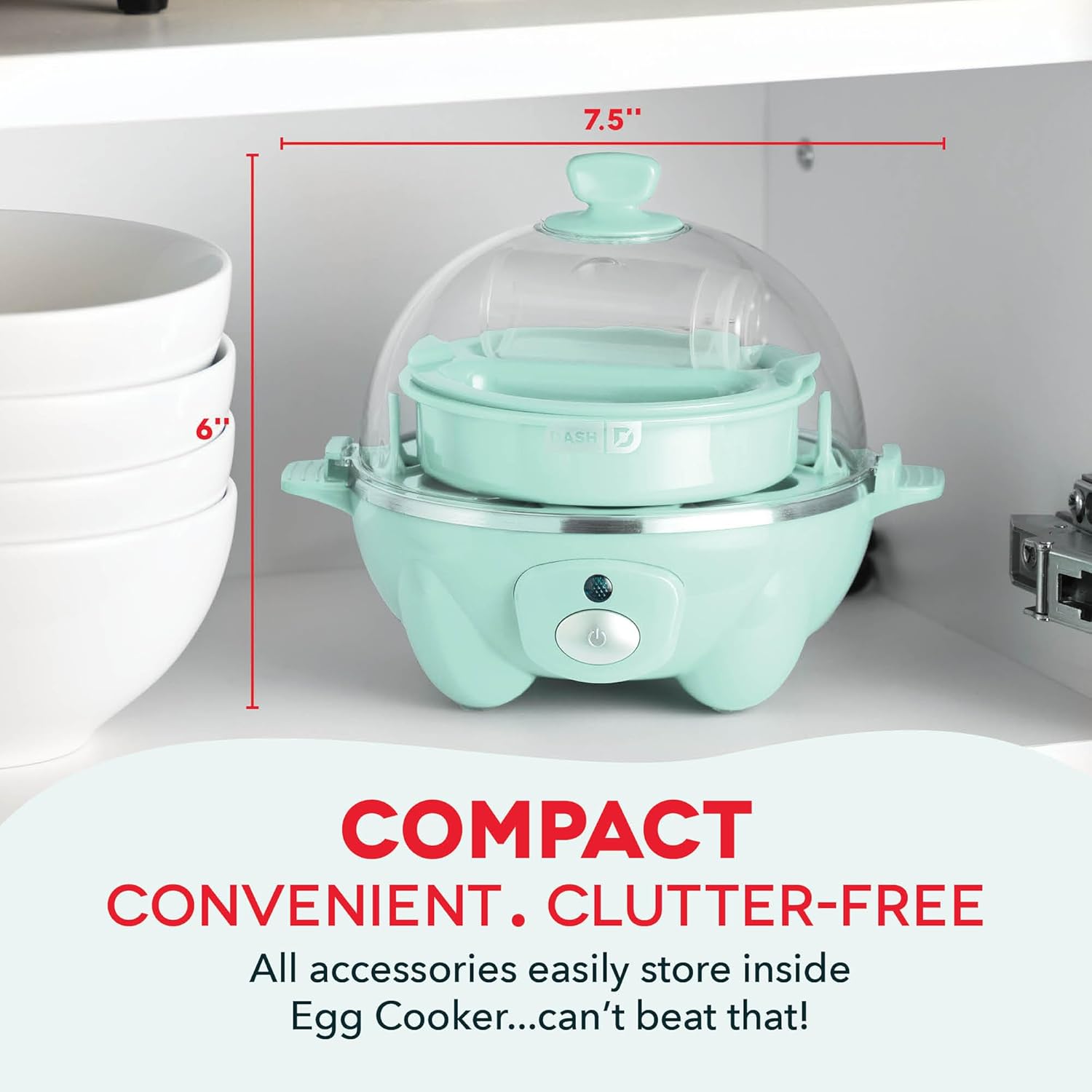 Thumbnail 4 de DASH Rapid Egg Cooker 7-Egg Aqua