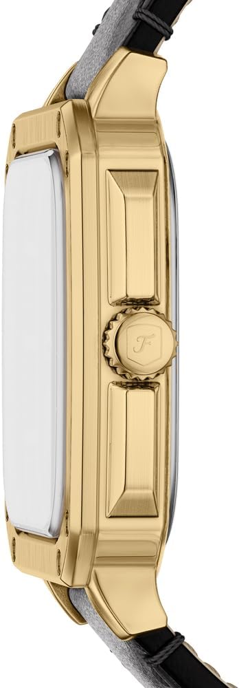 Detalle de Fossil Crosby Herren 42 mm Goldfarbene Edelstahluhr, FS6151