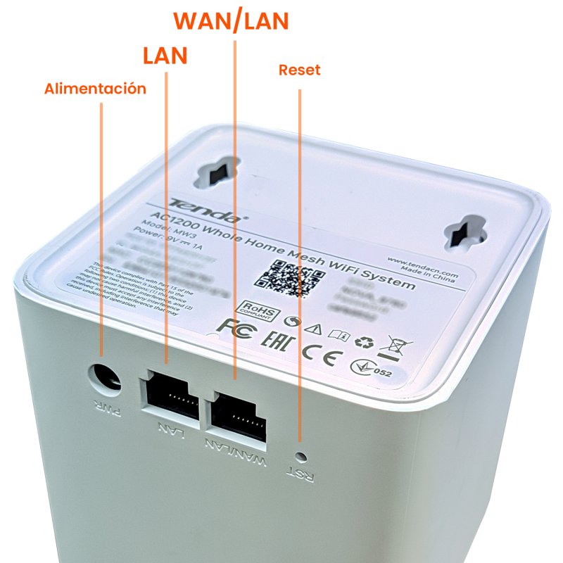 Detalle 2 de Tenda Nova MW3: sistema WiFi Mesh dual band AC1200 de 3 nodos para cubrir hasta 300 m²