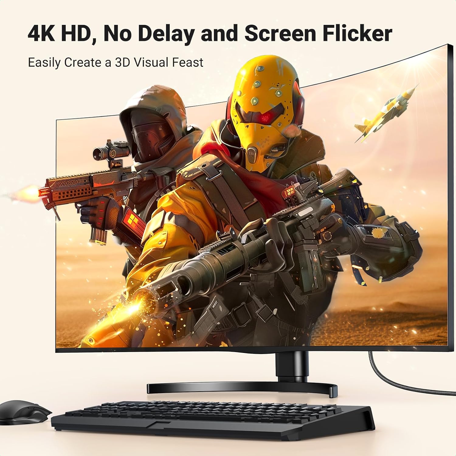 Detalle 2 de UGREEN 4K DisplayPort to HDMI Cable 2m