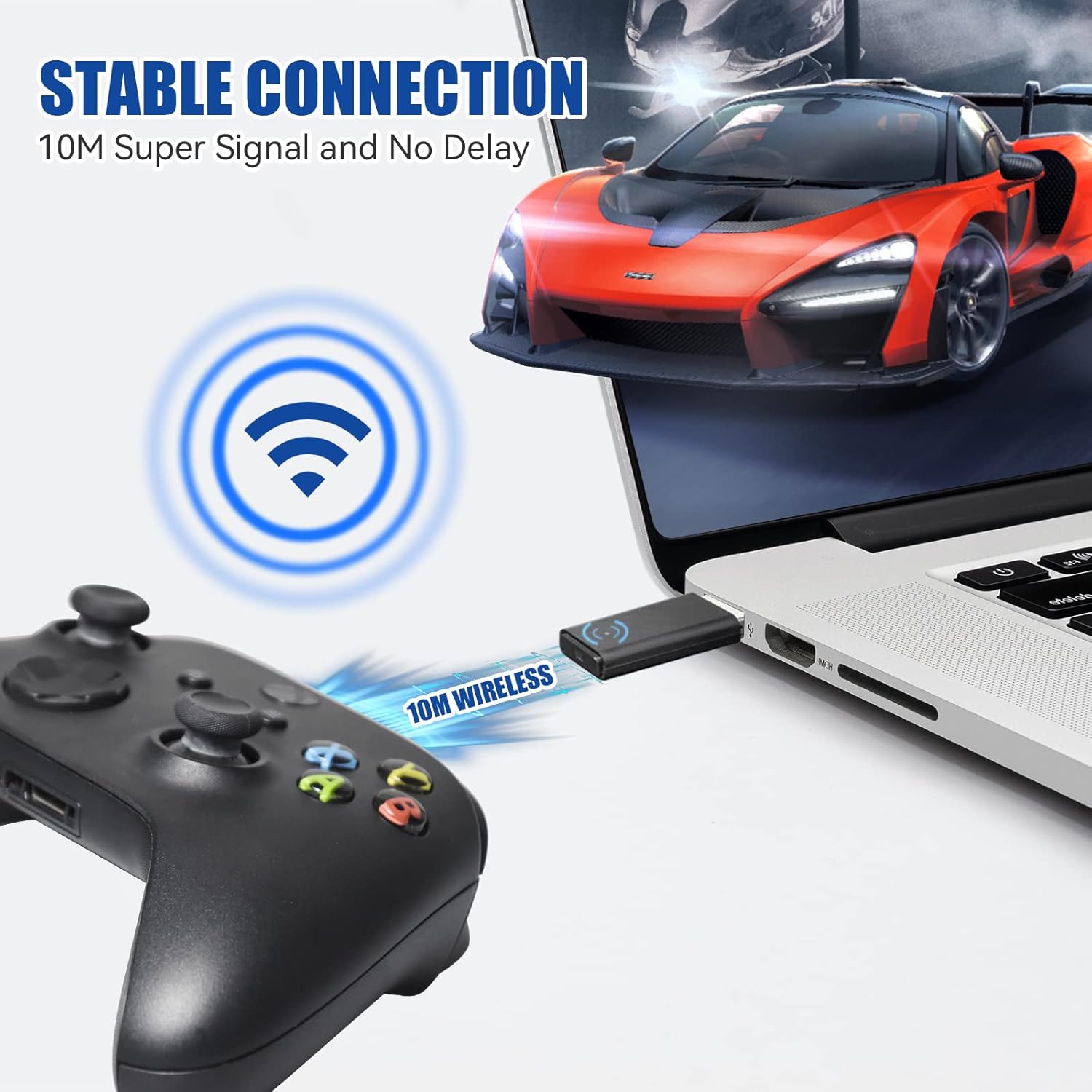 Thumbnail 4 de Wireless Adapter für Xbox Controller am PC – Kabelloser Gaming-Receiver für Windows 10/11 (USB 2.0/3.0)