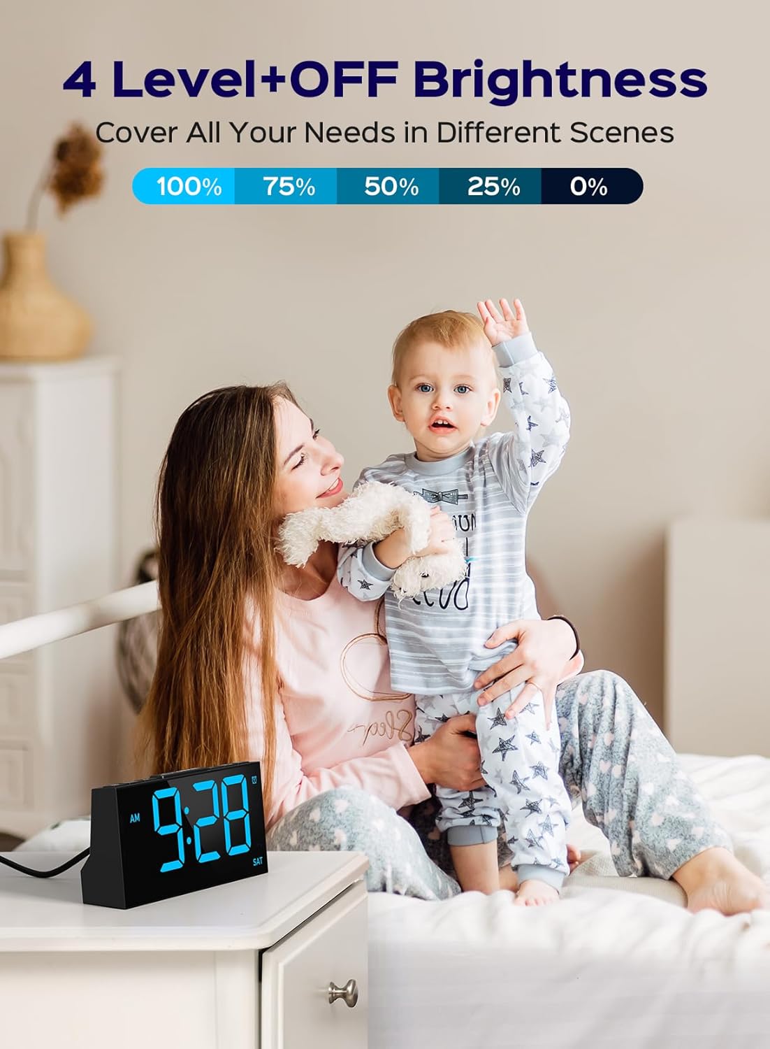 Detalle de GOLOZA Digital Alarm Clock with USB