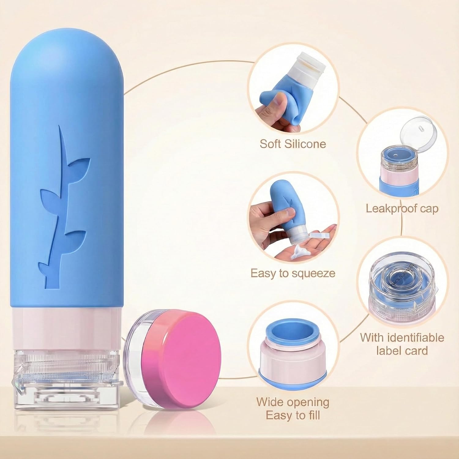 Detalle de DEPOZA Travel Toiletry Set 16-Piece