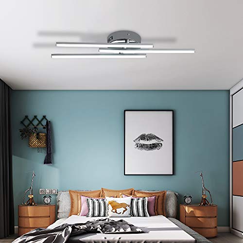 Detalle 2 de Comely Plafoniera LED Soffitto 18W – Bianco Freddo 6500K, design moderno in metallo spazzolato
