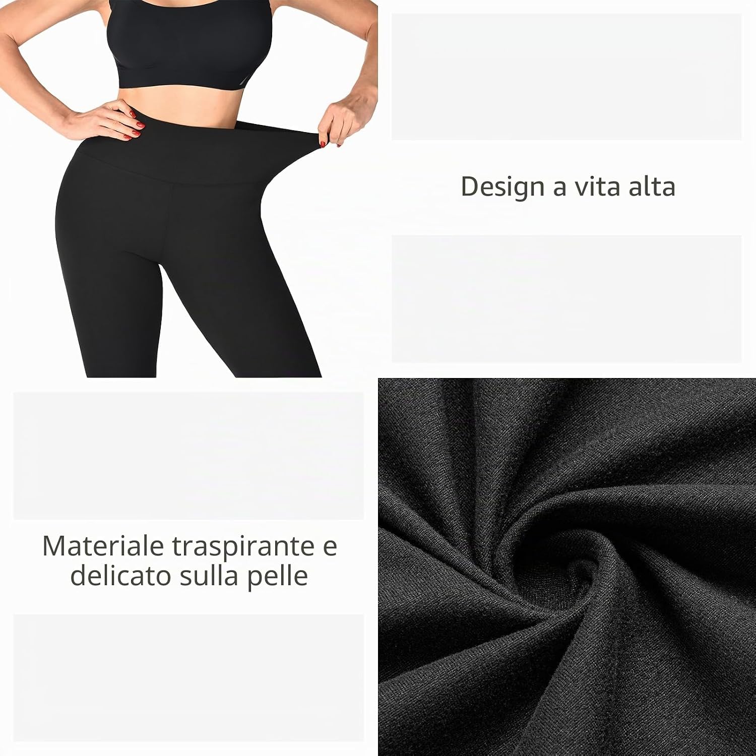 Detalle de Sinophant Leggings vita alta 3 pezzi