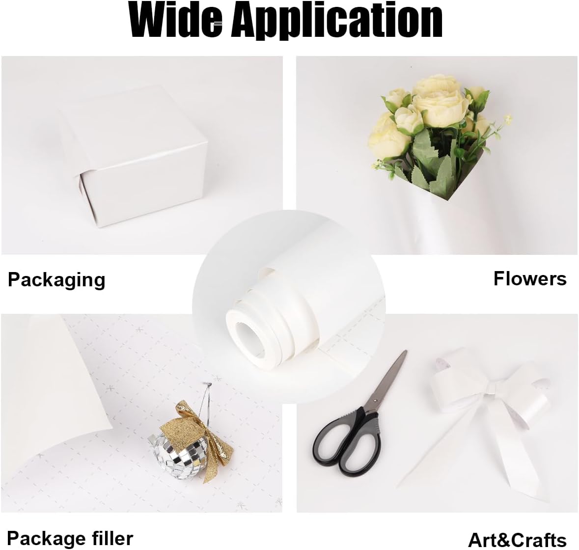 Thumbnail 6 de HBell White wrapping paper roll 43cm