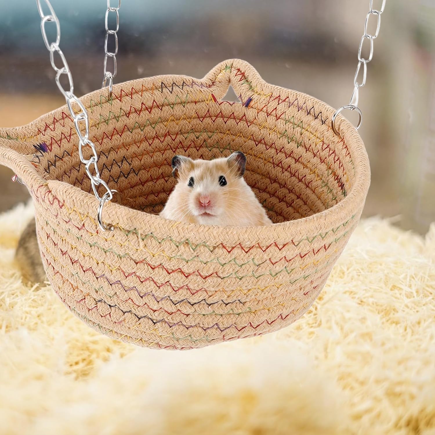 Thumbnail 6 de Milisten Small Animal Hammock for Cage – Breathable Chew-Proof Swing Bed