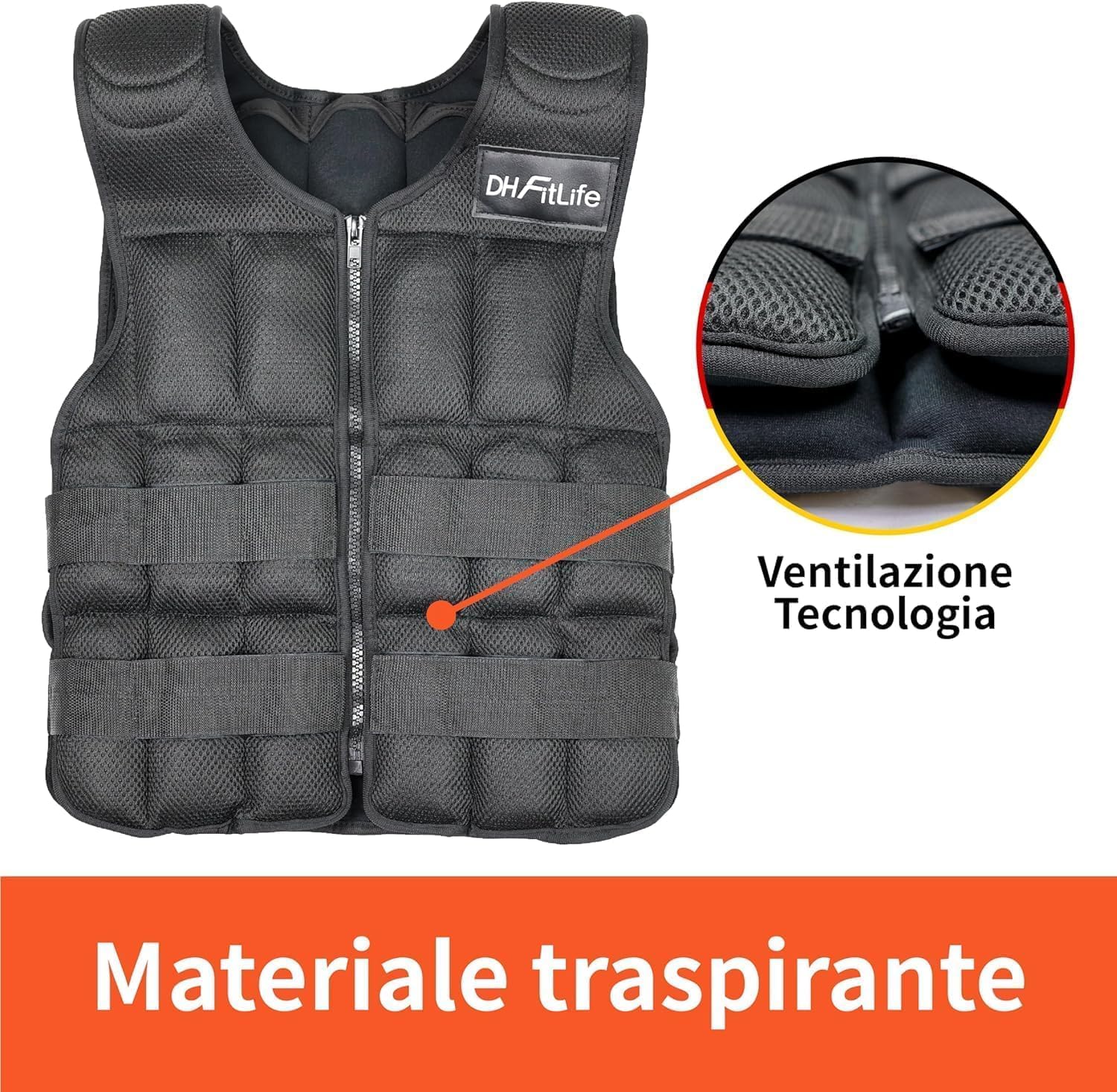 Detalle 2 de DH FitLife Giubbotto Zavorrato 10 kg