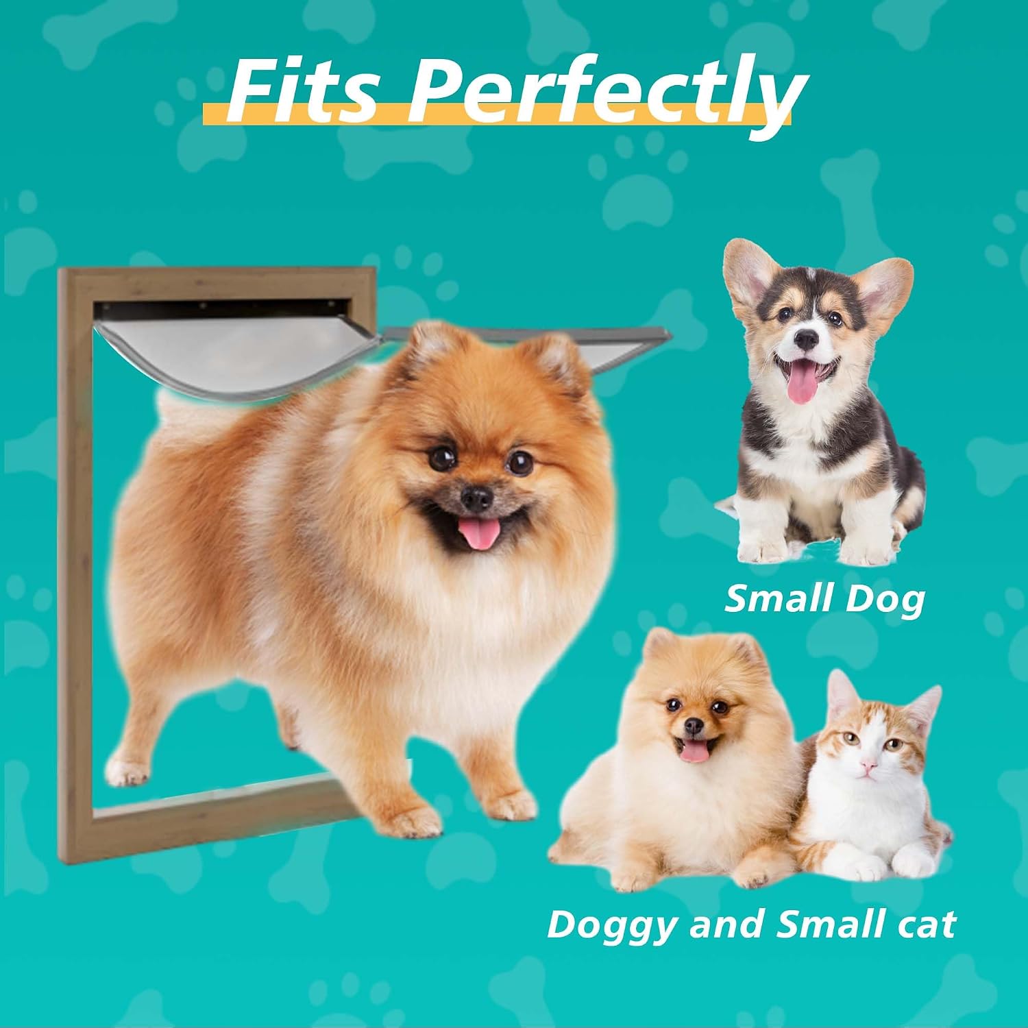 Detalle 2 de MOLYLY Dog Door Replacement Flaps, 2-Pack