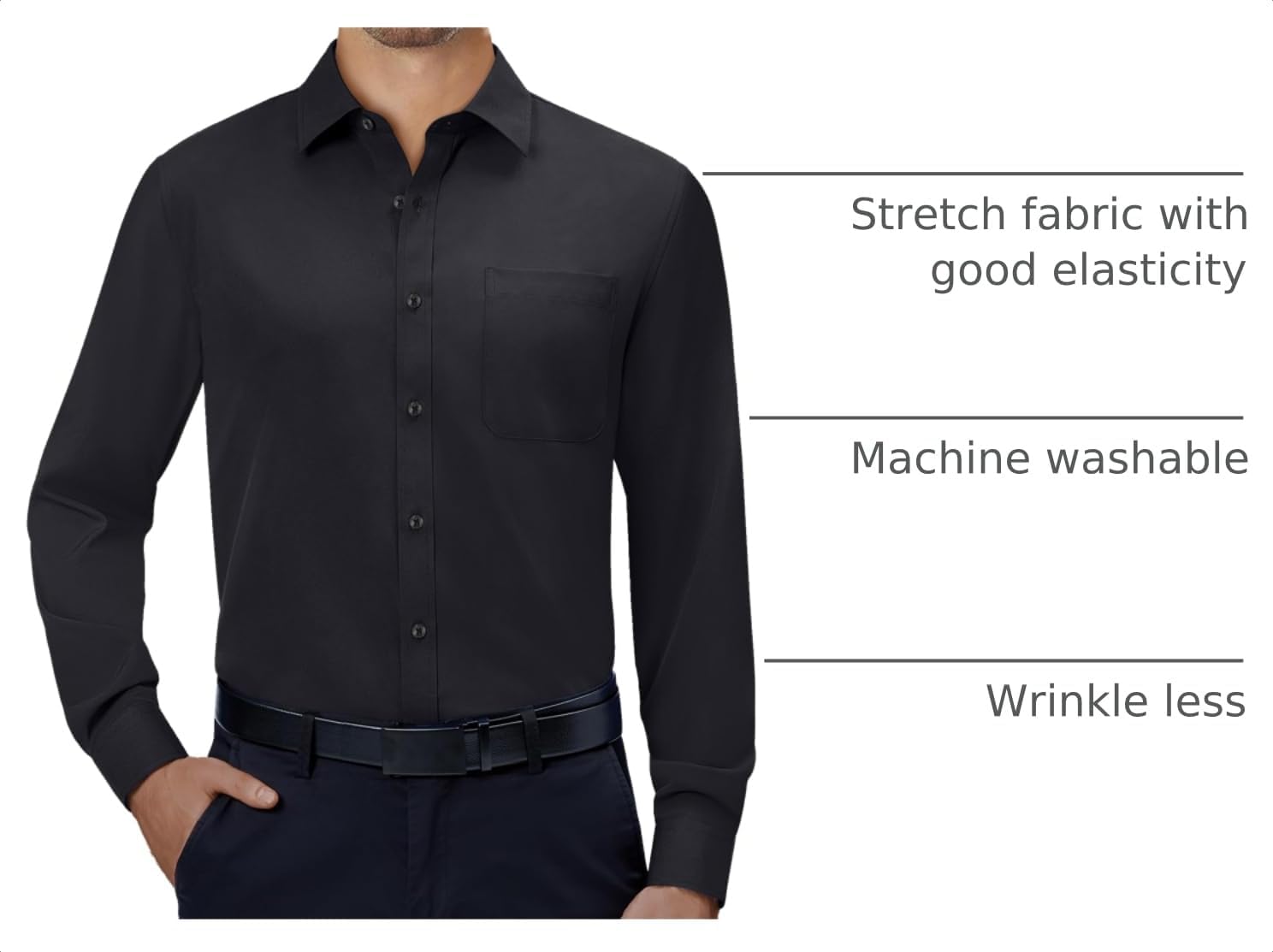 Detalle de Alimens & Gentle 4-Way Stretch Long Sleeve Dress Shirt