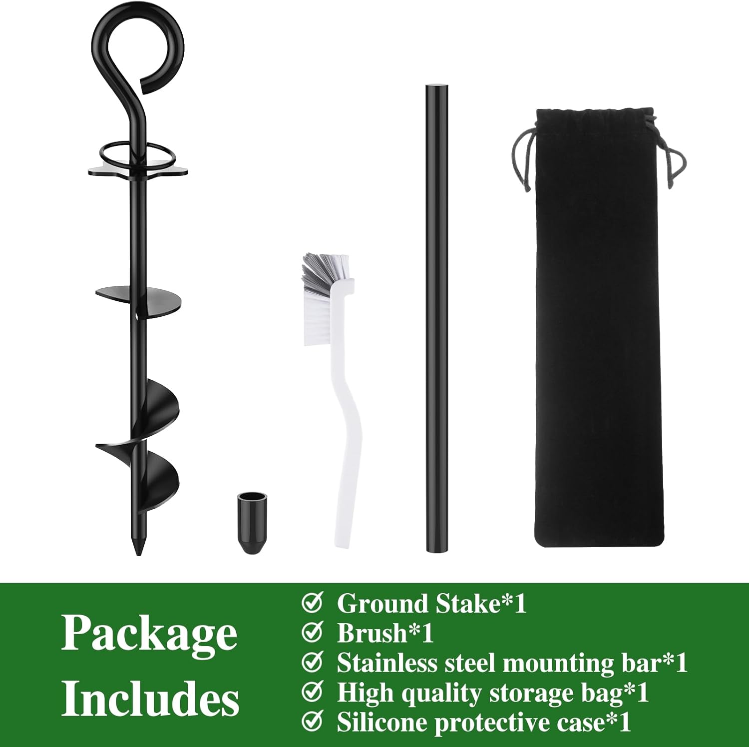 Thumbnail 6 de Chuiendi Dog Tie Out Stake (40cm) with 360° Swivel for up to 50kg dogs
