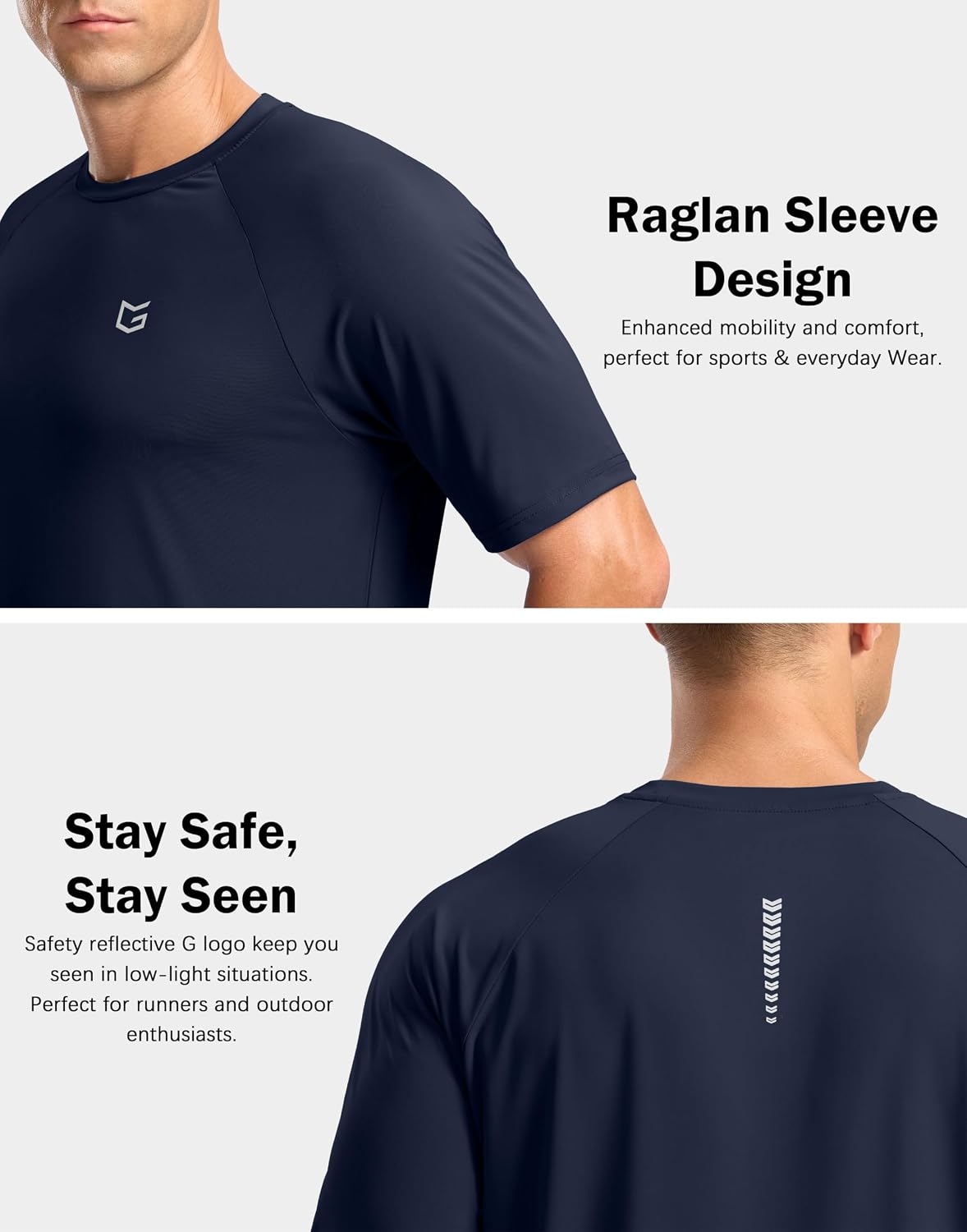 Detalle 2 de G Gradual Men's Performance T-Shirt, UPF 50+, Quick-Dry, 4-Way Stretch