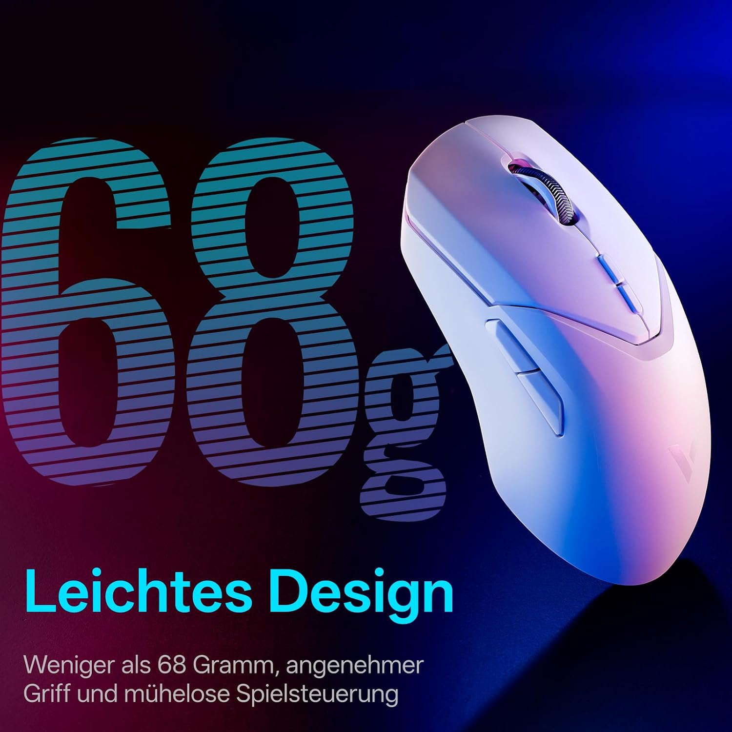 Detalle de Rapoo VT9Pro 4K Kabellose Gaming-Maus mit PAW 3398 Sensor – 26000 DPI, 4000 Hz, 68 g