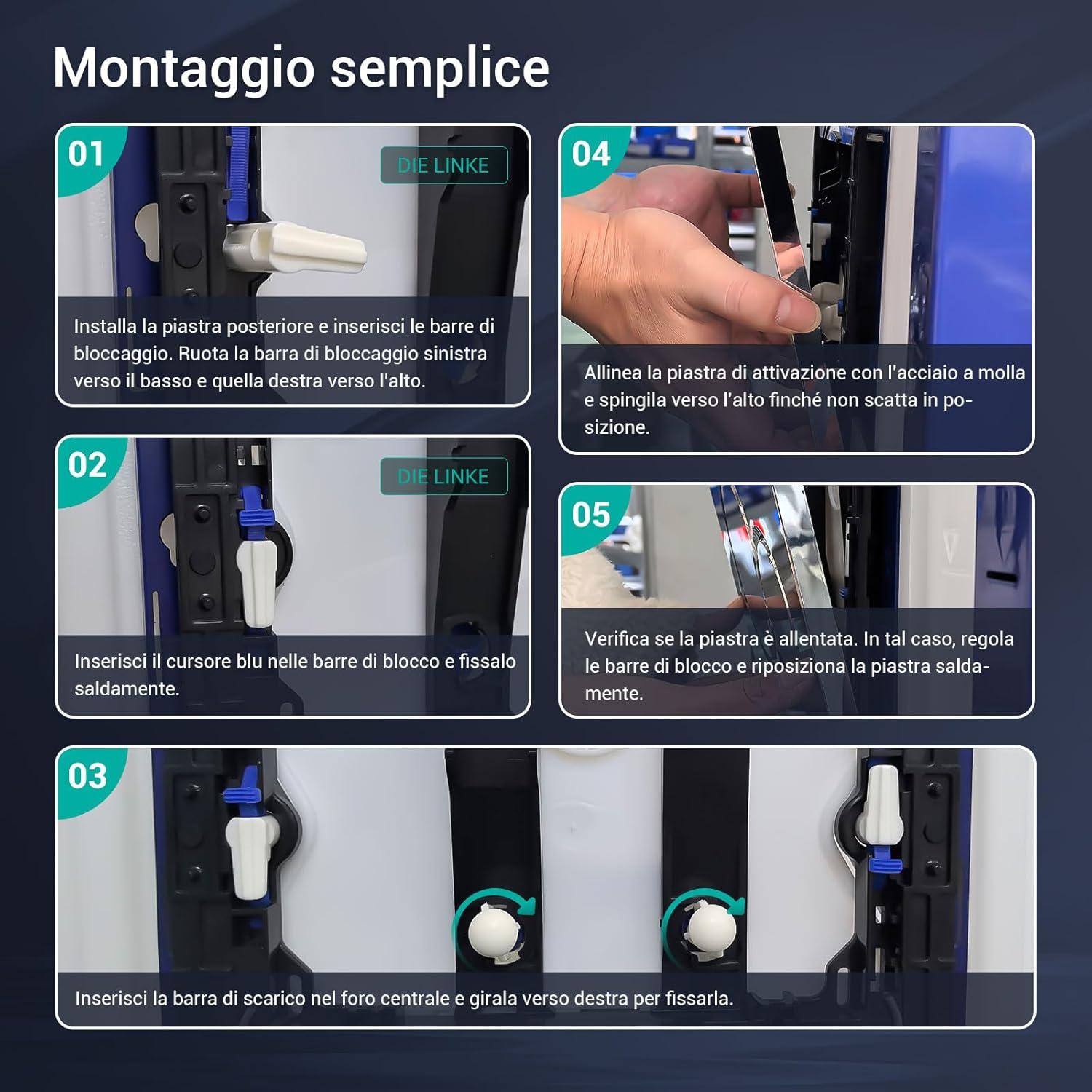 Thumbnail 6 de Empyreal Placca di controllo per cassetta di scarico: compatibilità ampia e design modulare