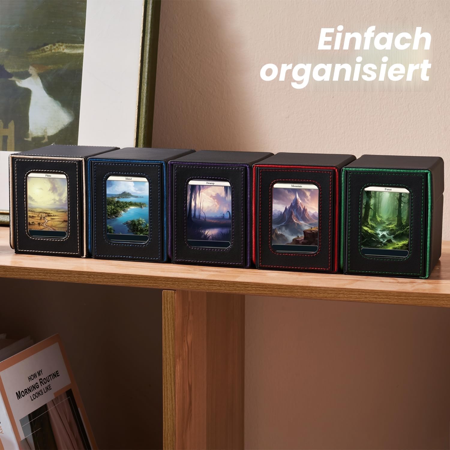 Thumbnail 3 de Mage Tech Commander Deck Box für MTG – Patentiertes Design, Commander Display, 100 Kartenkapazität, 35pt Kartenhalter, Würfelablage