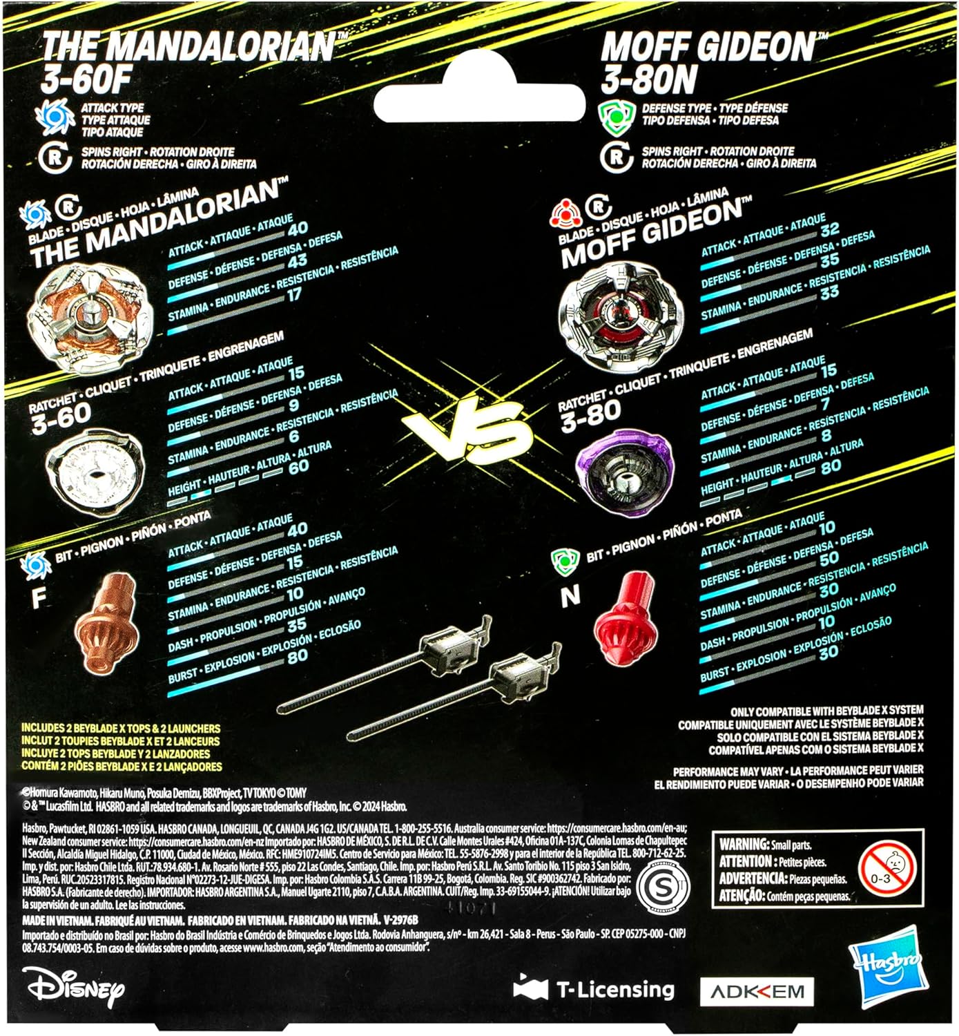 Thumbnail 4 de Hasbro Beyblade X The Mandalorian vs. Moff Gideon Multipack