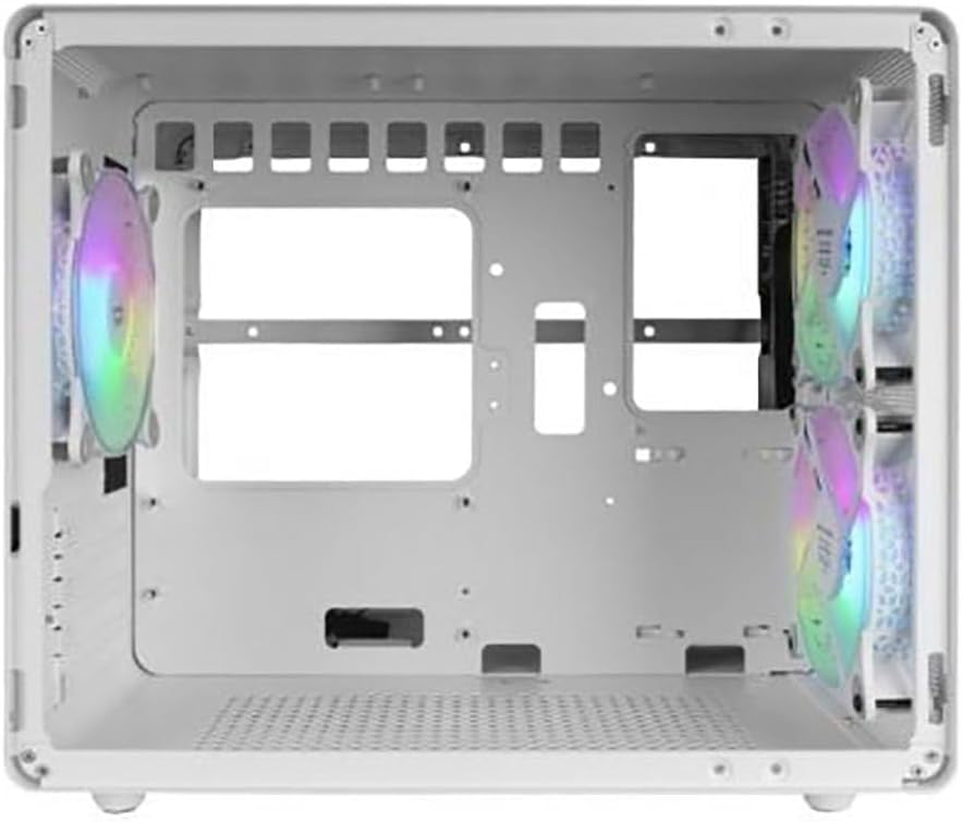 Thumbnail 3 de Mars Gaming MC-400 Weiß – kompaktes Micro-ATX-Gaming-Gehäuse mit Voll-Seitenfenster aus gehärtetem Glas
