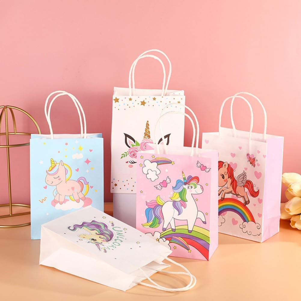 Thumbnail 3 de flintronic Sacs Cadeau Licorne – Lot de 12 sacs en papier 21 x 15 x 8 cm pour cérémonies et fêtes
