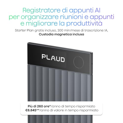Thumbnail 1 de Plaud Note Pro Registratore Vocale AI: trascrizione automatica, riassunti intelligenti e sicurezza certificata