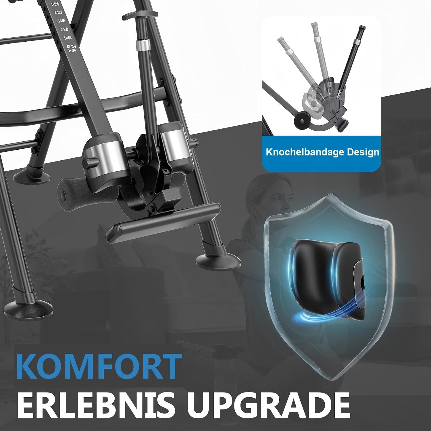 Detalle de YOLEO Verstellbarer Inversionsbank 300 lbs