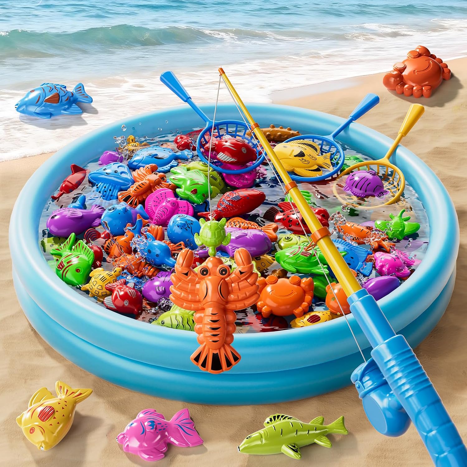 Thumbnail 6 de Magnetic Fishing Pool Toys Game for Kids – Outdoor Bath & Water Table Set (3–8 Years)