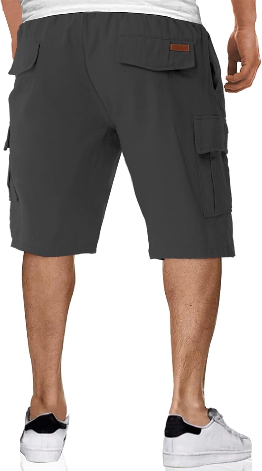 Thumbnail 1 de HMIYA Cargo-Shorts für Herren aus Baumwolle – kurze Bermuda mit Taschen
