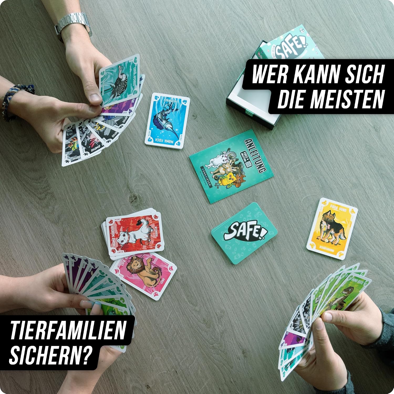 Detalle 2 de DENKRIESEN Safe! Kartenspiel für Familie