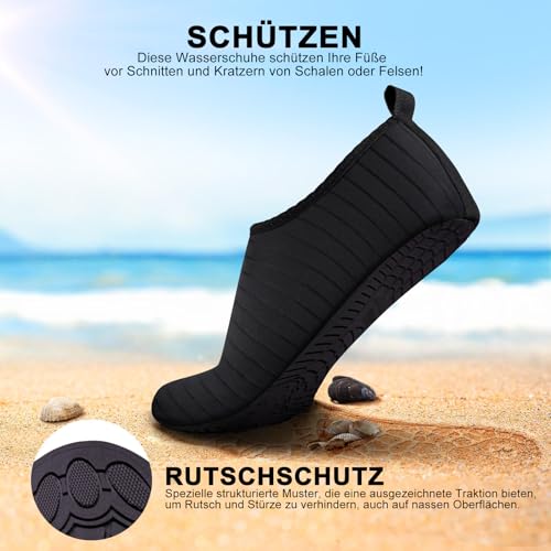 Thumbnail 5 de Steppli Badeschuhe – Wasserschuhe Strandschuhe schnell trocknend, atmungsaktiv und rutschfest (EU48) von Steppli