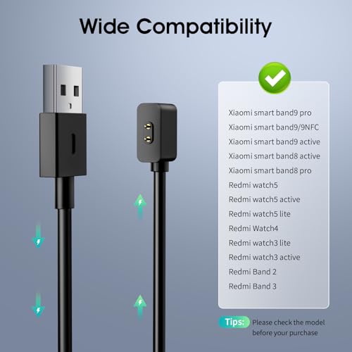Detalle 2 de TiMOVO Cavo di Ricarica Compatibile con Xiaomi Smart Band 10/Redmi Watch 5